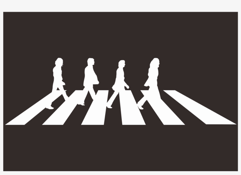 The Beatles Ar Logo Vector - Beatles Walking Abbey Road Vinyl 8 Wide Color White, transparent png #879605