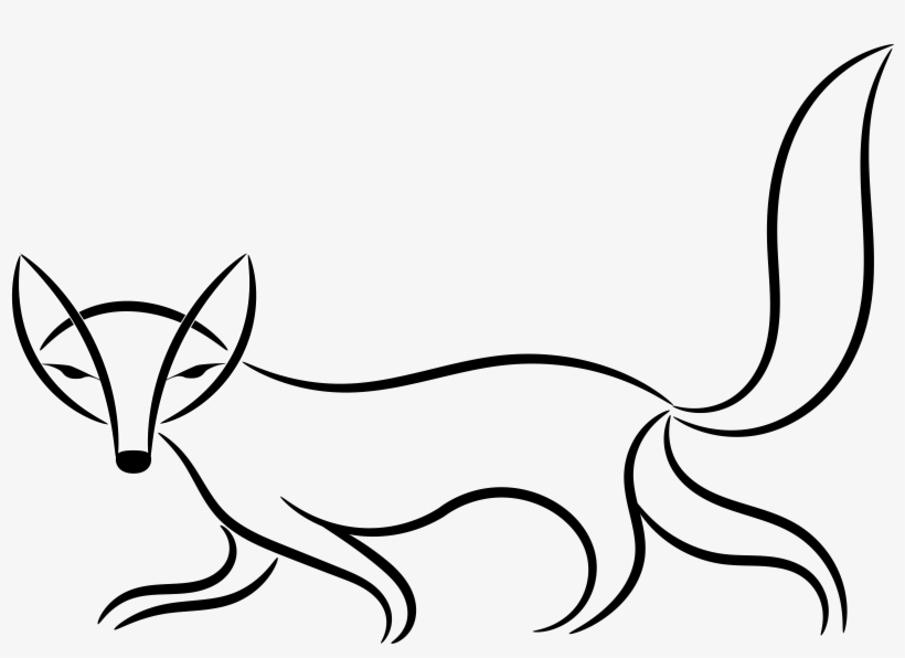 Fox Clipart Transparent Background - Fox Clipart Black And White, transparent png #879709