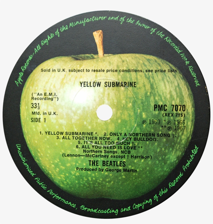 Pmc7070 Yellow Submarine Label - Beatles Yellow Submarine Label, transparent png #879879