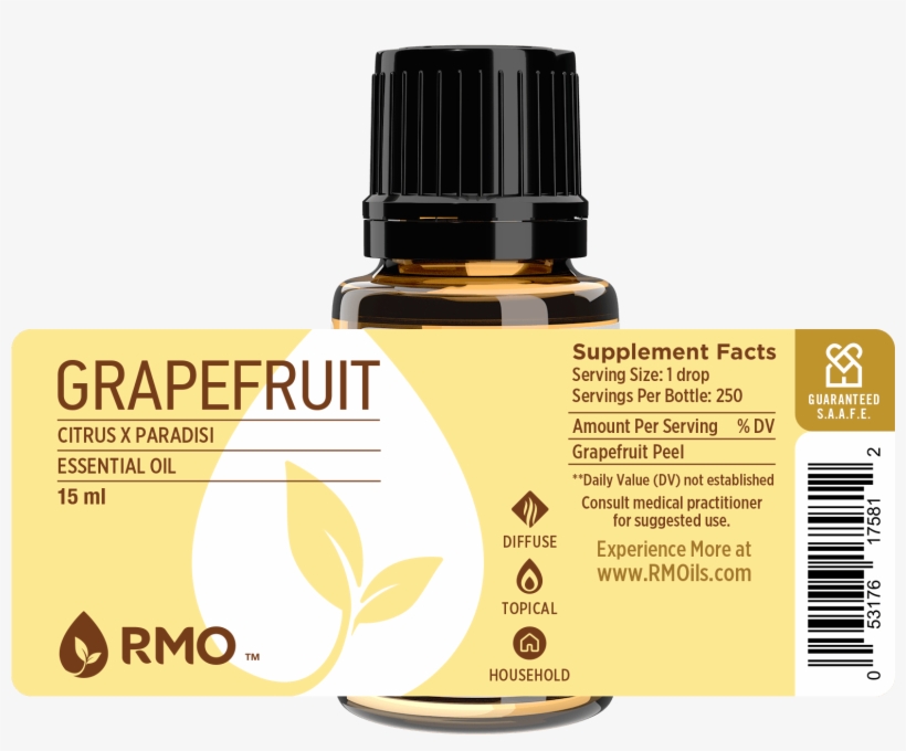 Grapefruit, Pink Essential Oil Label - Essential Oils Nerve Regeneration, transparent png #879914
