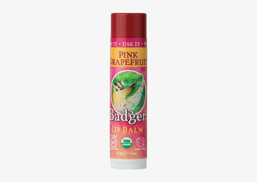 Pink Grapefruit Organic Lip Balm By Badger - Badger - Classic Lip Balm Box Tangerine Breeze, transparent png #879938