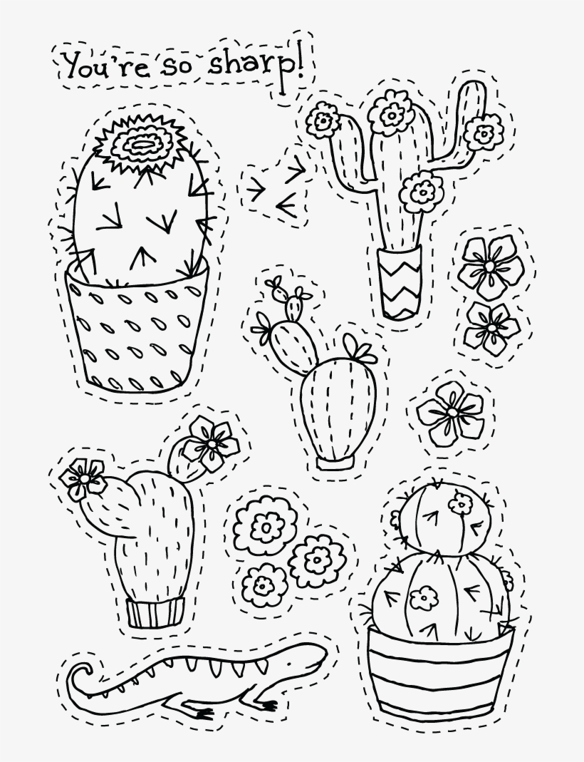 Cacti Cacti - Line Art, transparent png #8700027