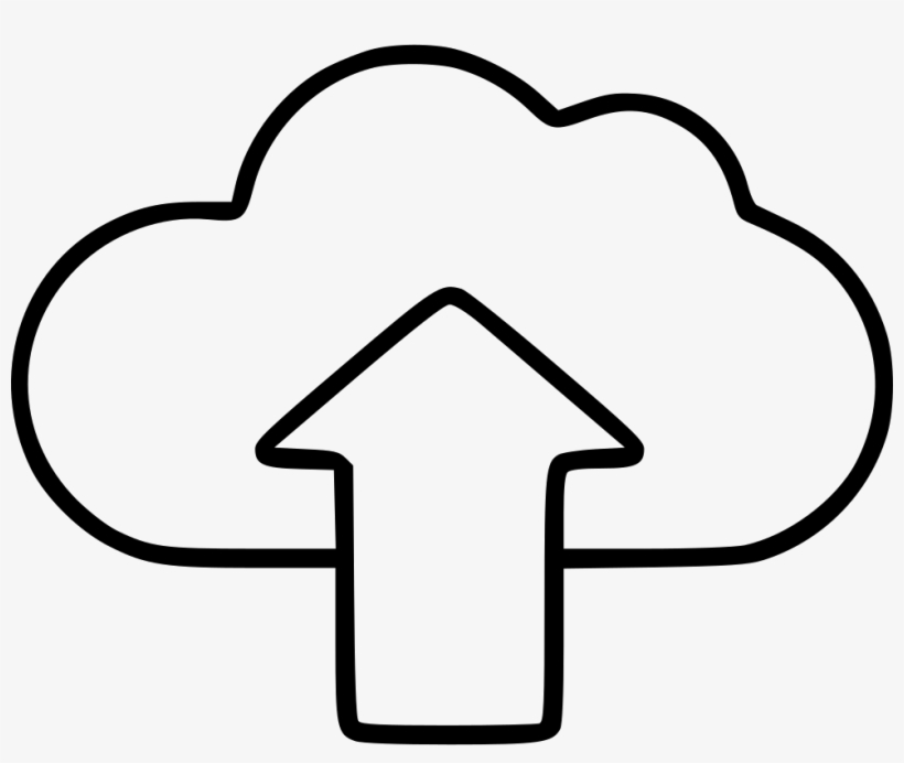 Cloud Arrow Uploading Database Storage Remote Server - Line Art, transparent png #8700631