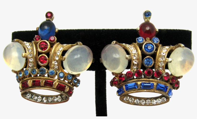 Truly Extraordinary Trifari Philippe Queen Crown Clip - Ruby, transparent png #8701664