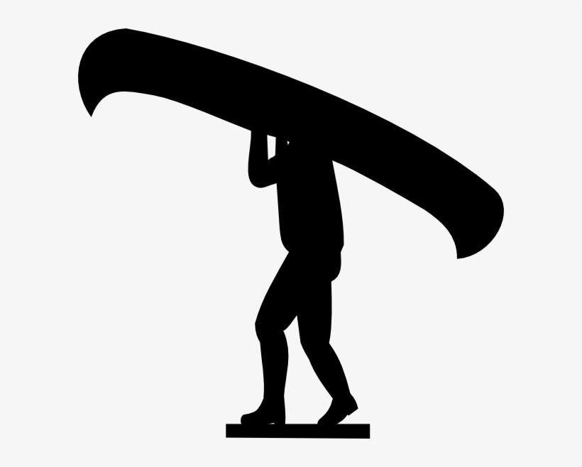 Graphic Black And White Library Canoe Silhouette Clipart - Algonquin Provincial Park, transparent png #8702079
