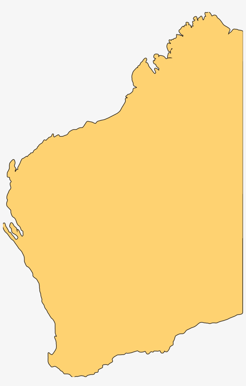 Blank Map Of Western Australia - Shark Bay On A Map, transparent png #8702290