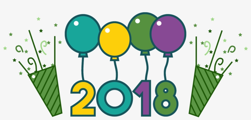 Happy New Year 2018-02, transparent png #8702582