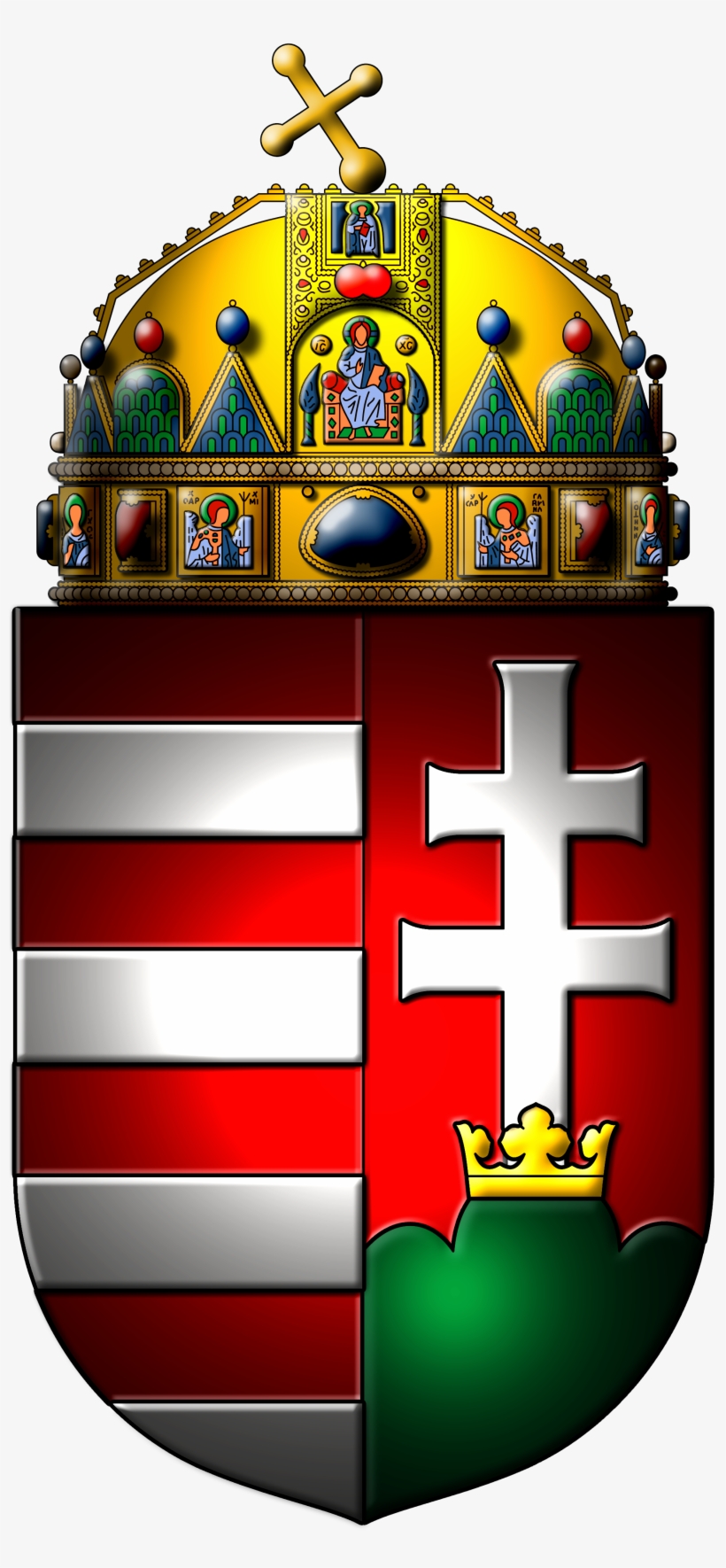 Coat Of Arms Of Hungary - Hungary Coat Of Arms Vector, transparent png #8703604