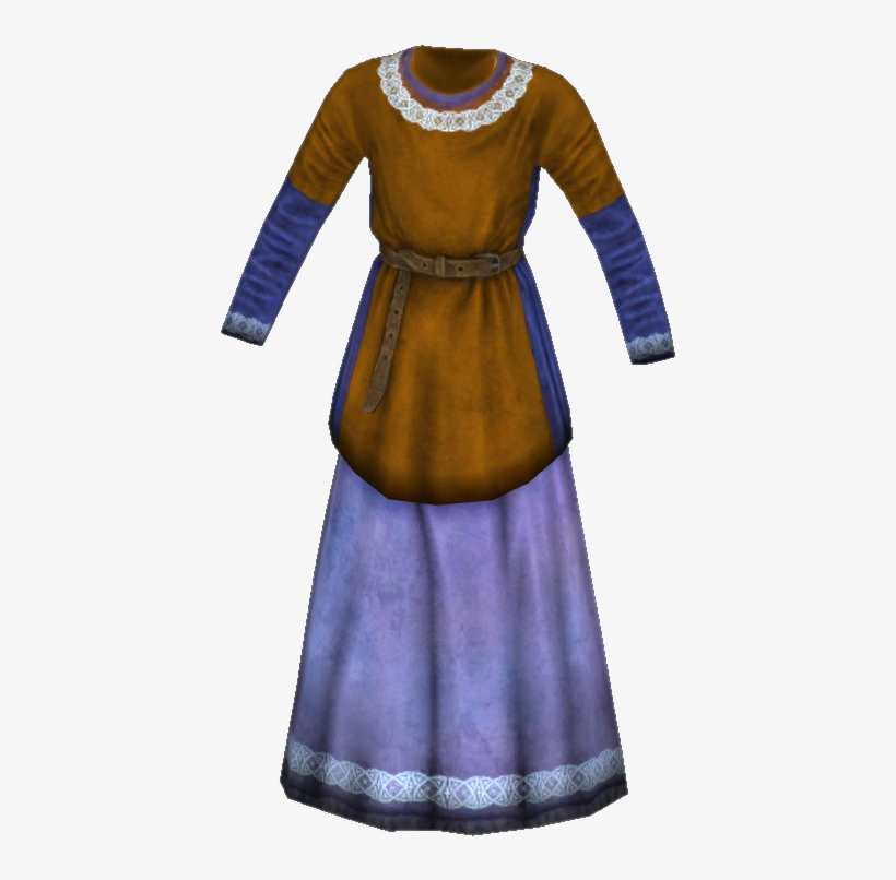 Girl's Yellow Dress - Skyrim Child Dress, transparent png #8704594