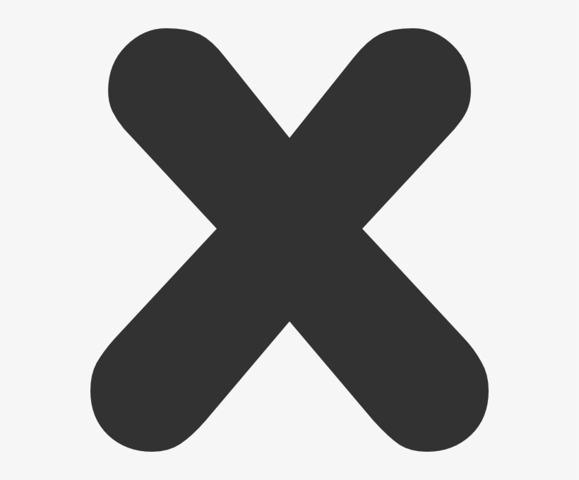 Black X Clip Art At Clker - Icono X, transparent png #8704731