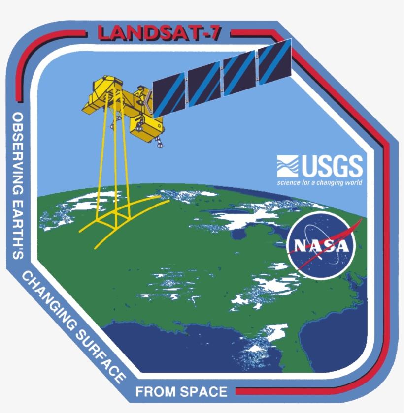 Landsat-7 Mission Patch - Landsat 7 Mission, transparent png #8704799