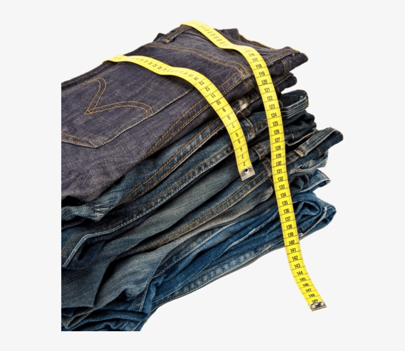 Denim Jeans With Tape Measure - Thread, transparent png #8706867
