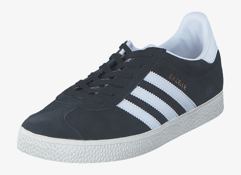 Adidas Originals Gazelle J Core Black/ftwr White/gold - Skate Shoe, transparent png #8707098