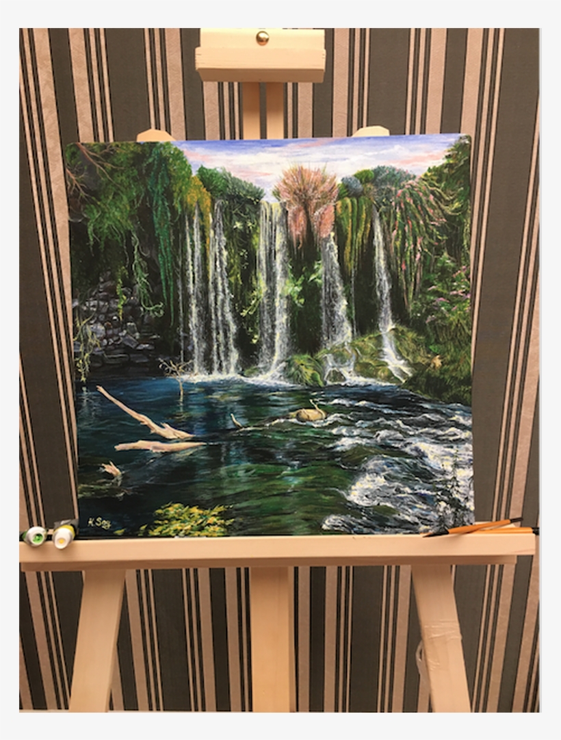 Duden Waterfalls - Painting, transparent png #8708171