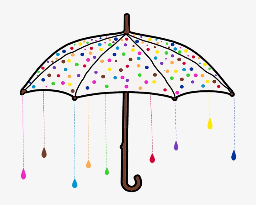 Colorful Rain Umbrella - Umbrella, transparent png #8708319