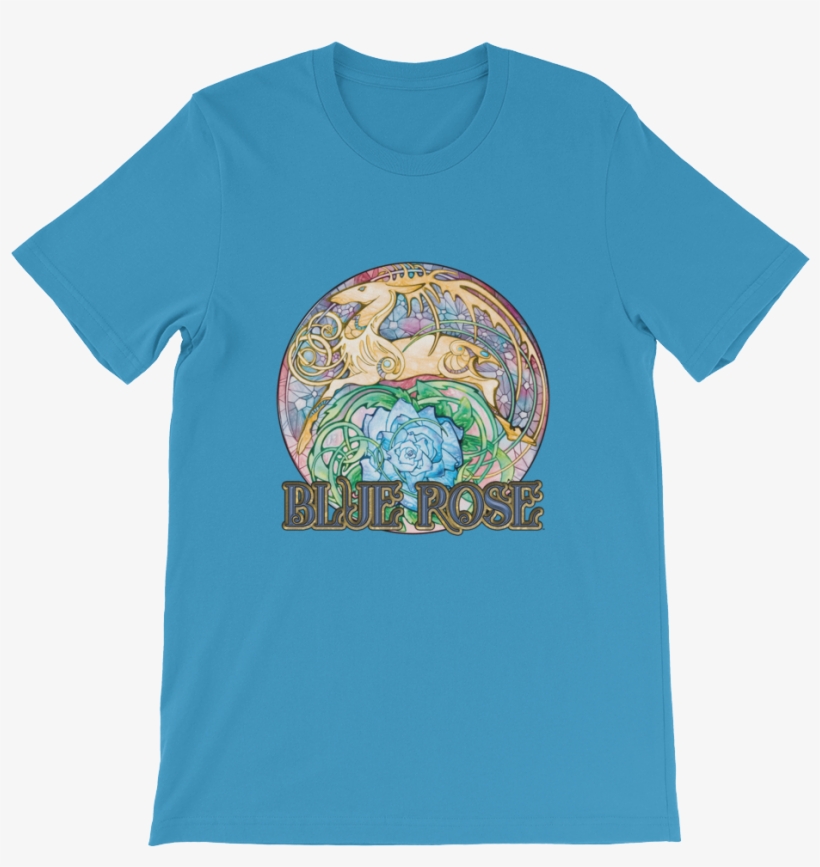 Blue Rose Hart Crest Unisex Short Sleeved T-shirt - Dad Come Home Please Shirt, transparent png #8708358