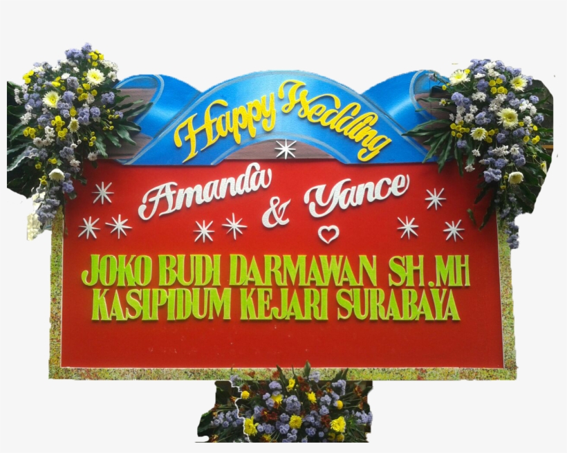 Elora Florist Toko Bunga Papan Happy Wedding Di Malang - Wallflower, transparent png #8708363