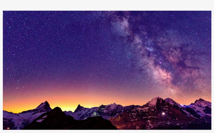 Switzerland Mountains At Night, transparent png #8710339