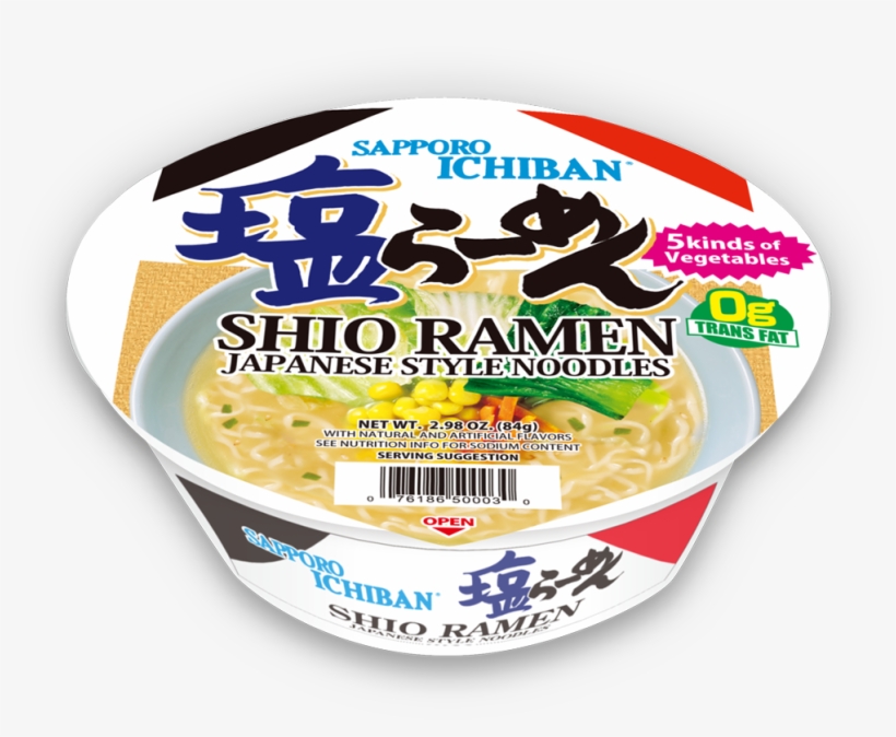 Sapporo Ichiban Bowl Shio - Pancit, transparent png #8710819
