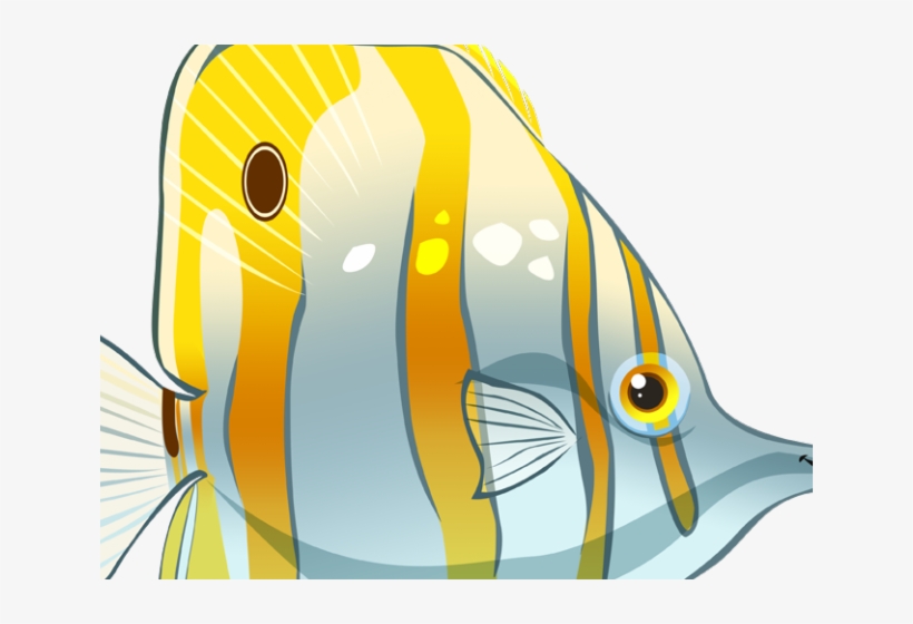 Butterflyfish Clipart Real Fish - Butterfly Fish Cartoon, transparent png #8711511