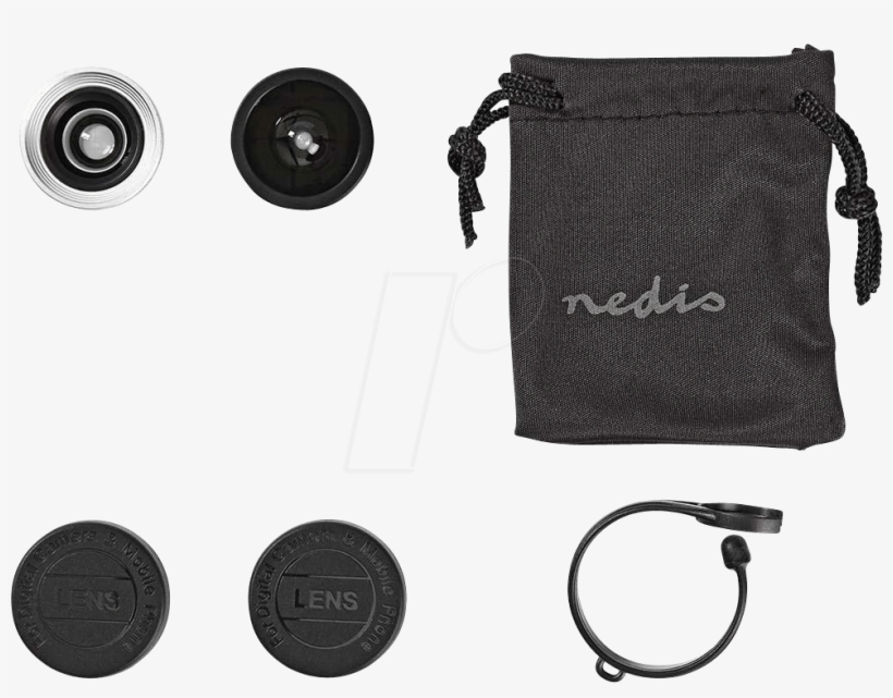 Mobile Phone Camera Lens Kit, 3 In 1, Clip-on Nedis - Camera Lens, transparent png #8717692