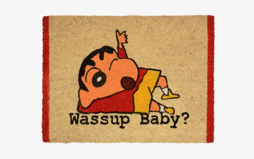 Beige Shinchan Print Coir Doormat - Shin Chan Cartoon, transparent png #8718167