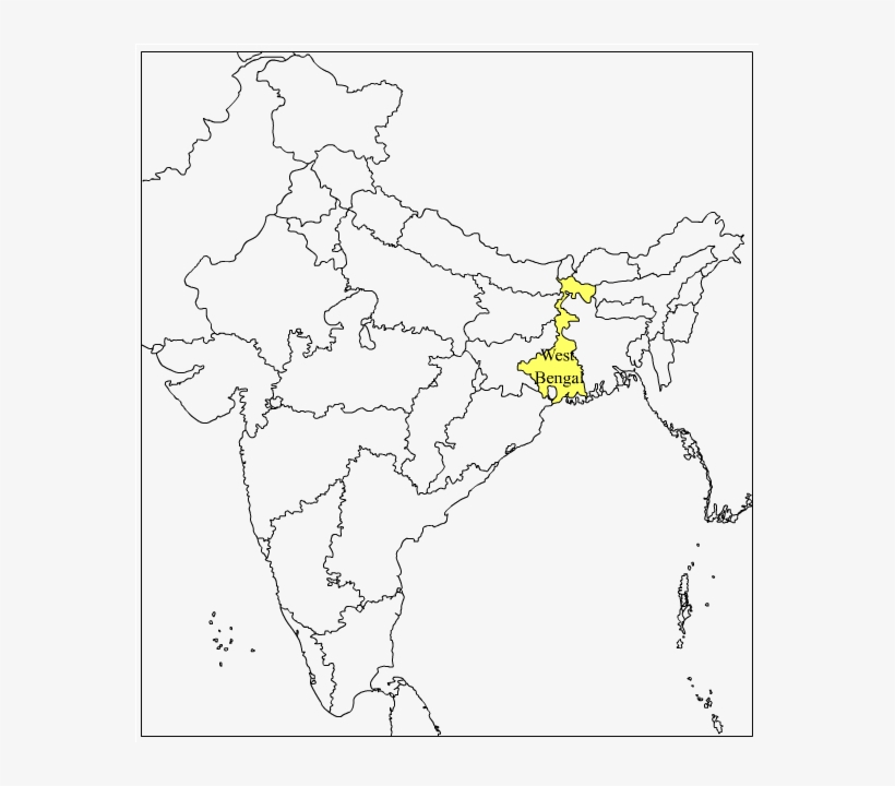 571 X 640 5 - Blank India Political Map, transparent png #8718270