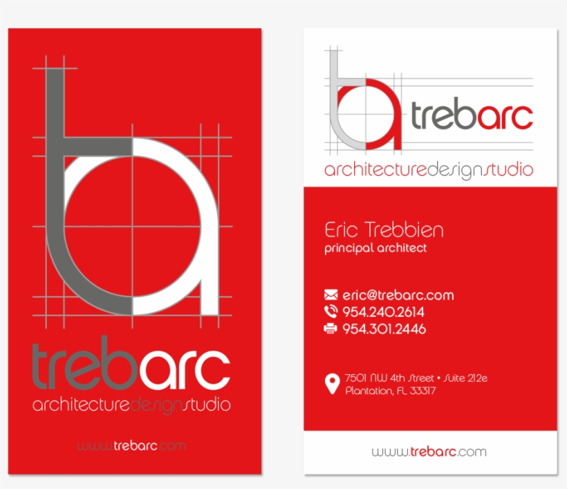 Business Card - Trebarc - Graphic Design, transparent png #8719324