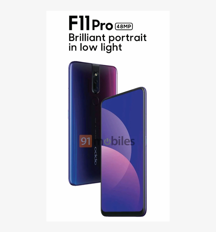 Oppo F11 Press Render - Smartphone, transparent png #8719325