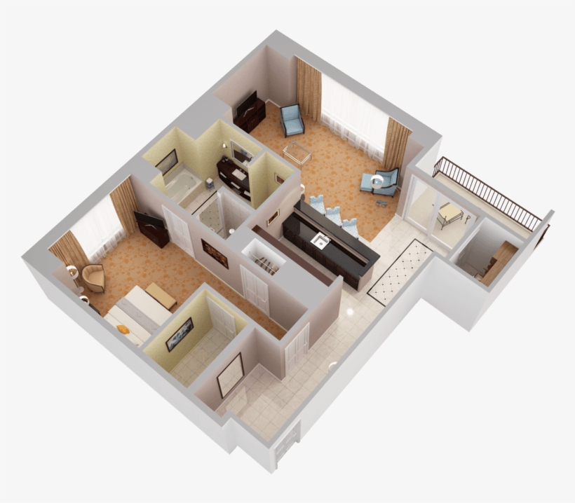 Waldorf Suite - View - Floor Plan, transparent png #8719620