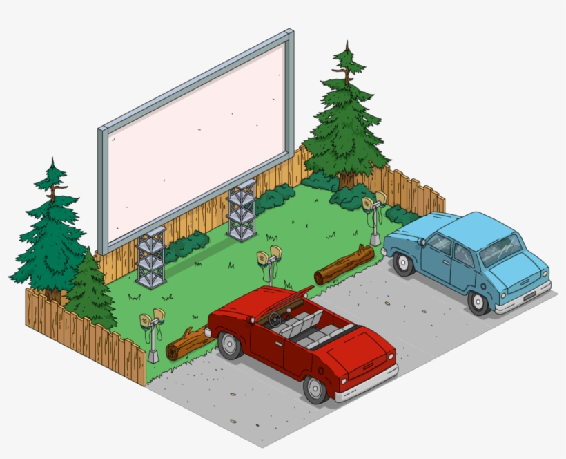 Tapped Out Drive-in Theater - Illustration, transparent png #8720810