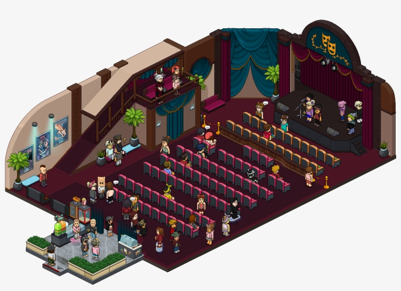 Theater - Habbo Public Room Background, transparent png #8720836