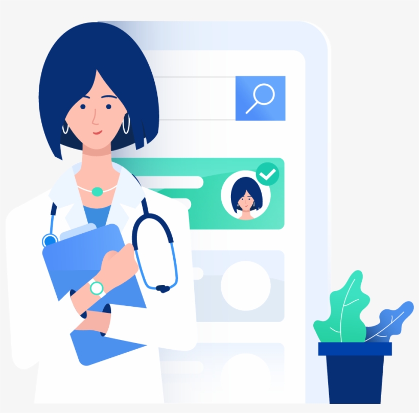 Medical Specialist With Cell Phone Contact Information - Cartoon, transparent png #8722293