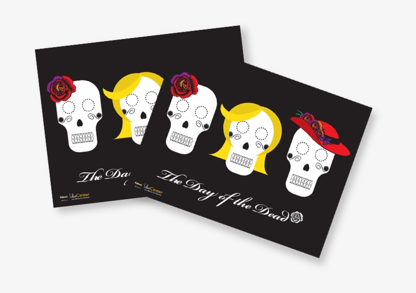 Day Of The Dead Placemats - Skull, transparent png #8724521