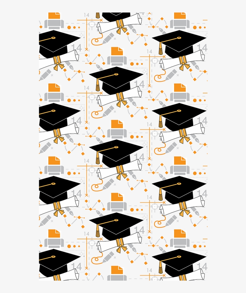 Graphic Designer Graduation Invitation Pattern On Behance - Graduation Pattern Design, transparent png #8724945