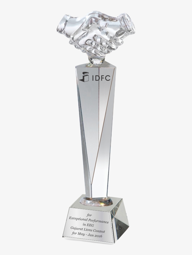 Crystal Trophies Handshake Pillar Skcg 238 A - Trophy, transparent png #8725255