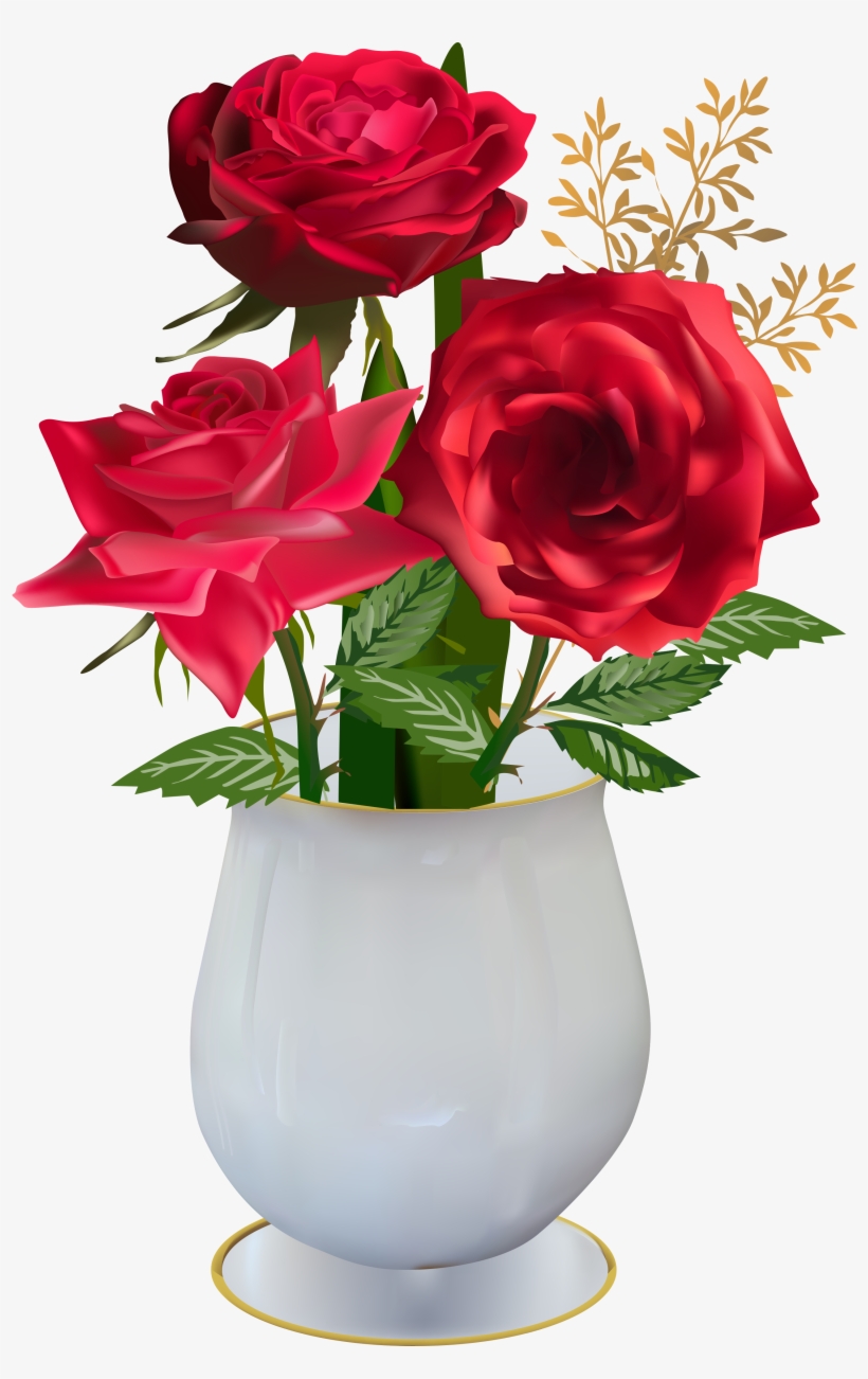 Beautiful Roses, Red Roses, Clip Art, Vase, Creations, - Flower, transparent png #8725909