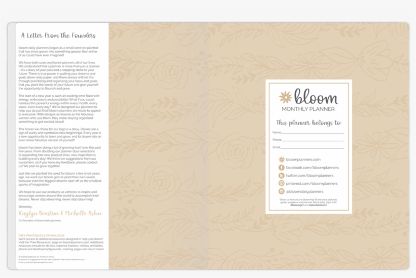 2019 Monthly Planner & Calendar, Marble - Brochure, transparent png #8725950