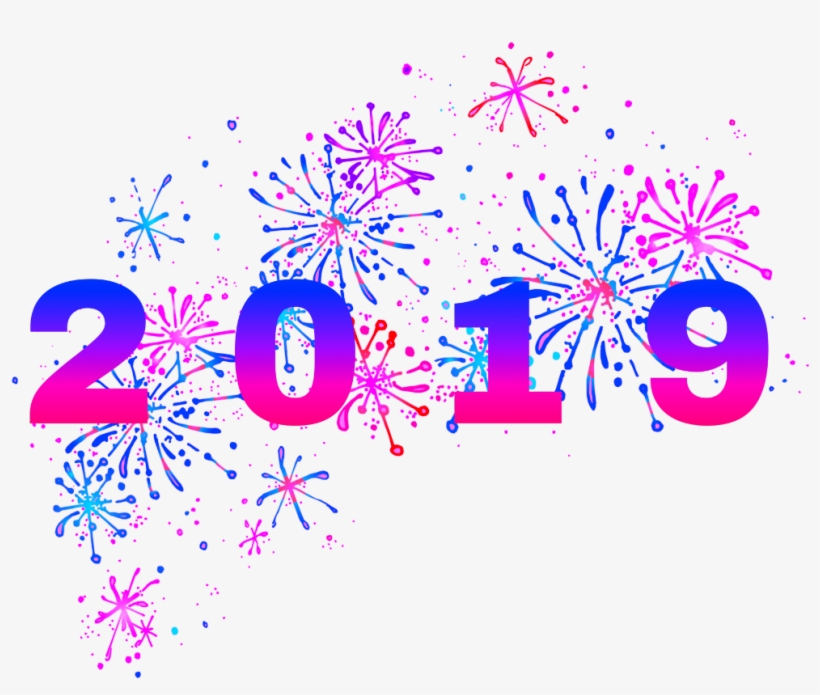 2019 Newyear Fireworks Sparkle Holiday Celebration - Graphic Design, transparent png #8726399