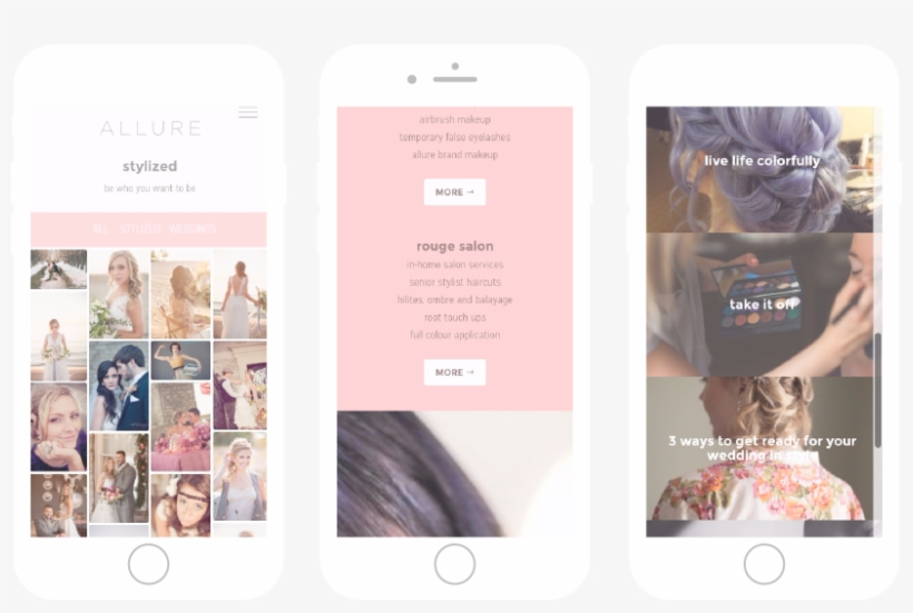 Allure Hair & Makeup Responsive Website Designed Made - Collage, transparent png #8726510