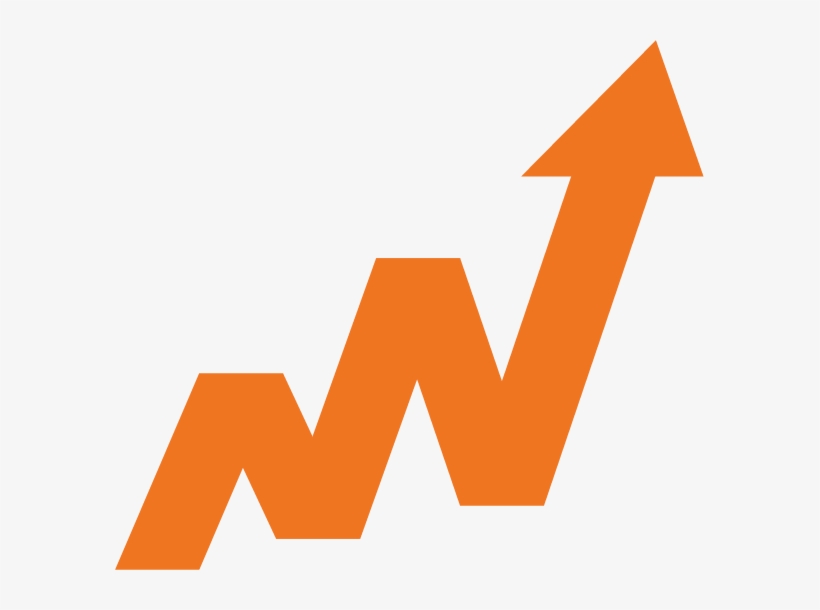 Graphic Icon Of A Line Graph Moving Upward - Arrow Moving Upwards Png, transparent png #8726548