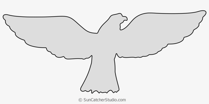 Free Goshawk Silhouette Bird Pattern Template To Print - Illustration, transparent png #8727004