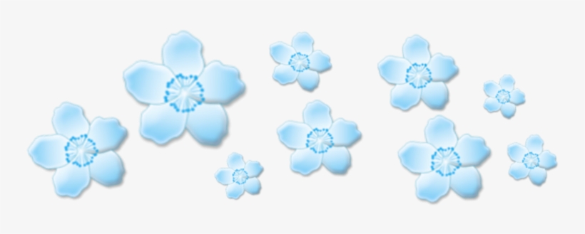 Flowers Flower Crown Crowns Flowercrown Blue Tumblr - Flower Crown For Picsart, transparent png #8727242