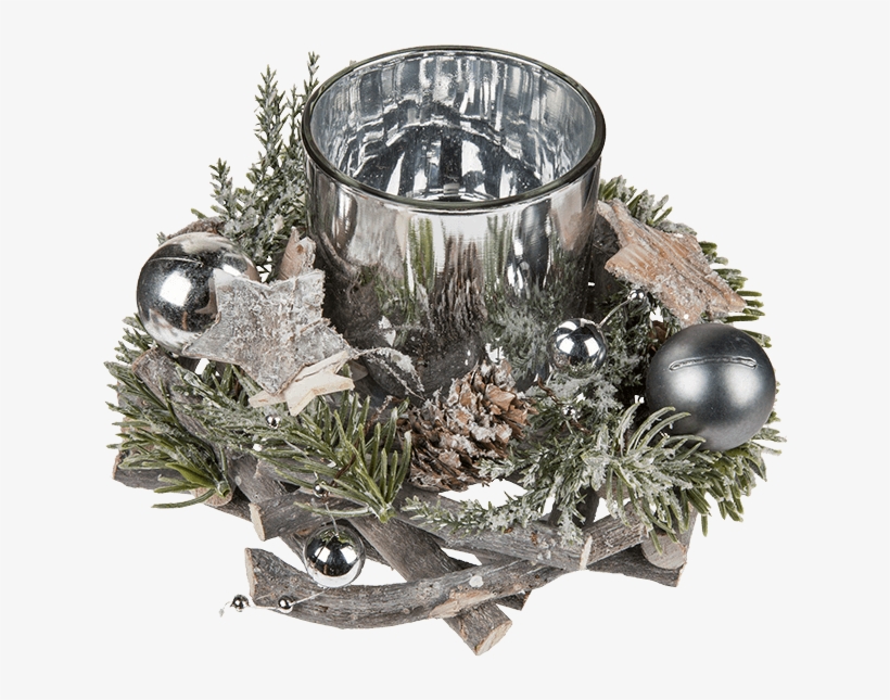 Decoración De Adviento De Madera & Ramas De Abeto Con - Christmas Tree, transparent png #8728041