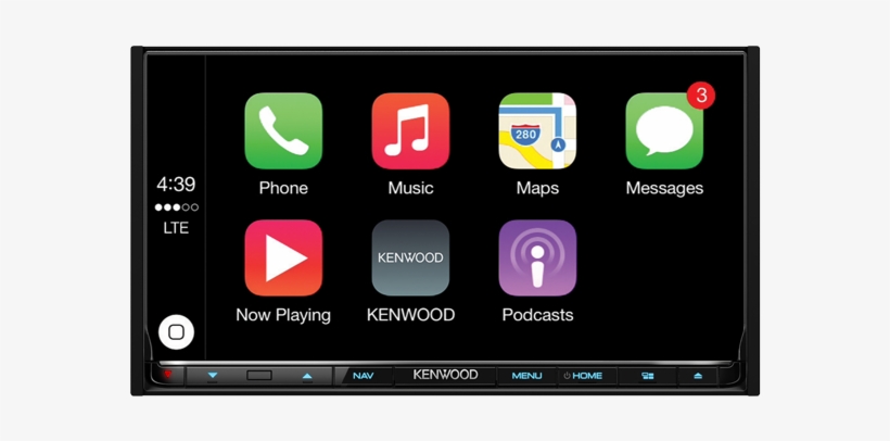 0" Wvga, Navigation System With Built-in Bluetooth, - Kenwood Apple Carplay, transparent png #8728646