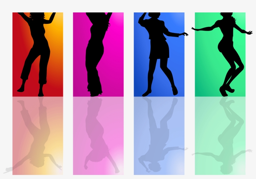 Zumba - Silhouette Of Women Dancing, transparent png #8728653