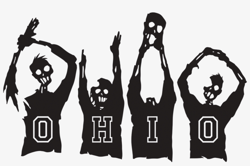 Zombie O H I O - Silhouette, transparent png #8728861
