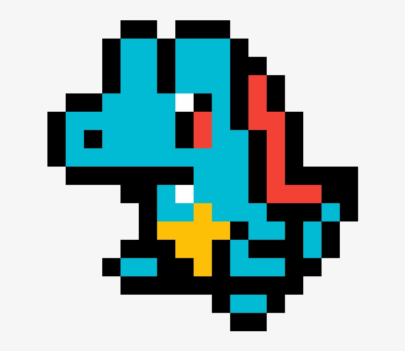 Totodile - Totodile Pixel Art, transparent png #8729308