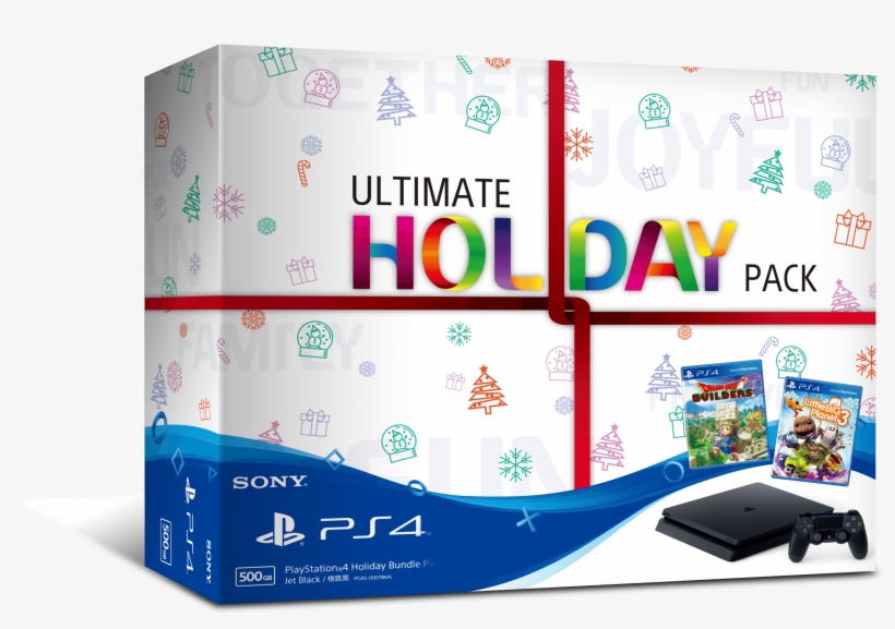 Playstation 4 Slim 500gb Console Ultimate Holiday Bundle - Ps4 Slim Holiday Bundle, transparent png #8729558