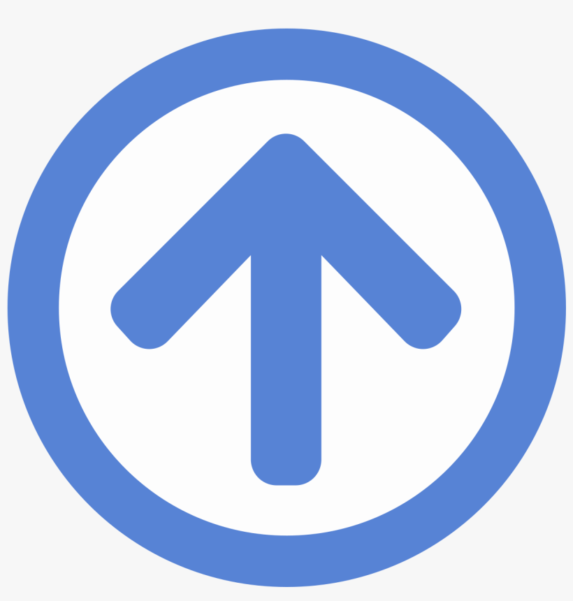 Font Awesome 5 Regular Arrow Circle Up Blue - Player Icon, transparent png #8729706